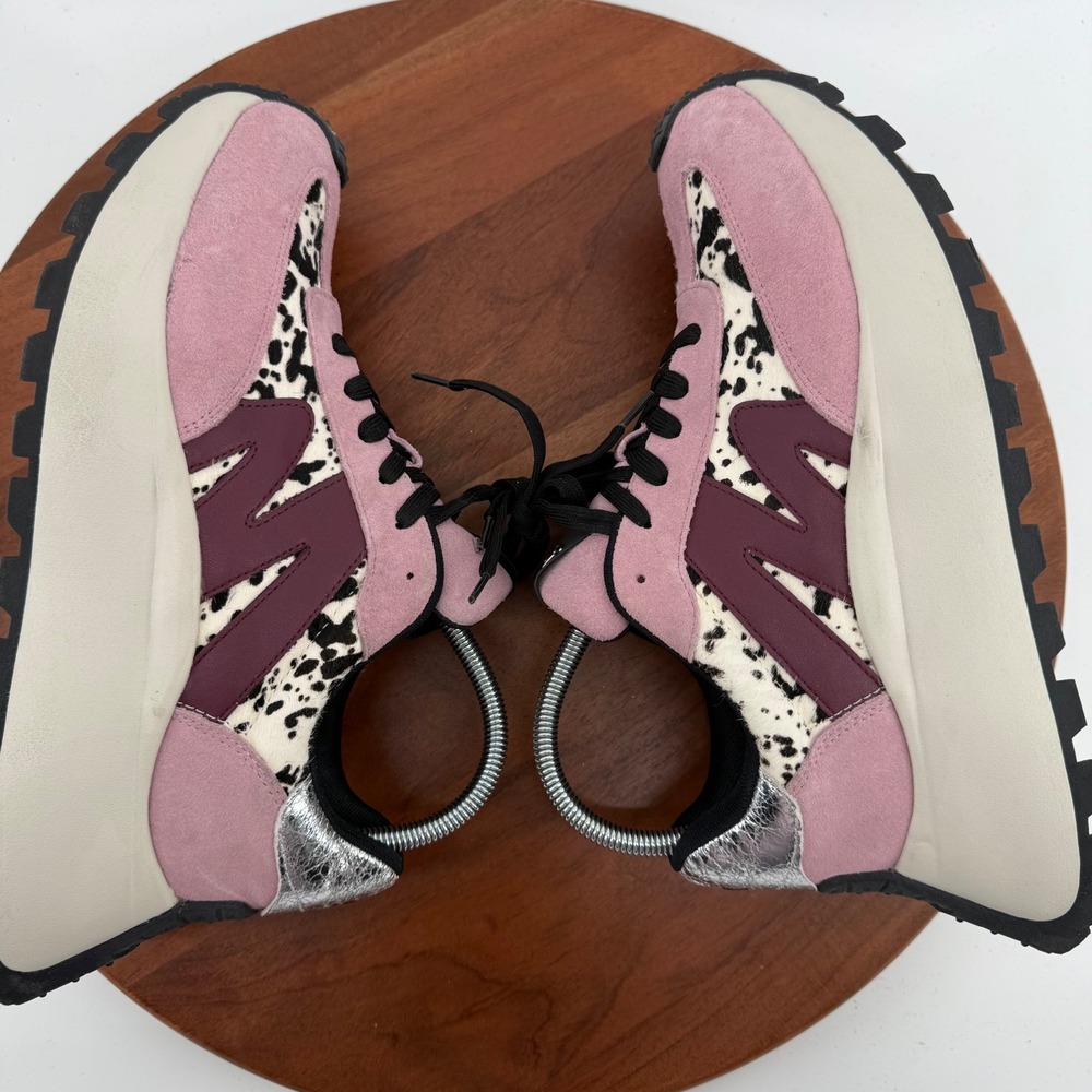 Steve Madden Supercampo  Pink Leopard Calf Hair Platform Sneakers  Womens 10M - Picture 7 of 11